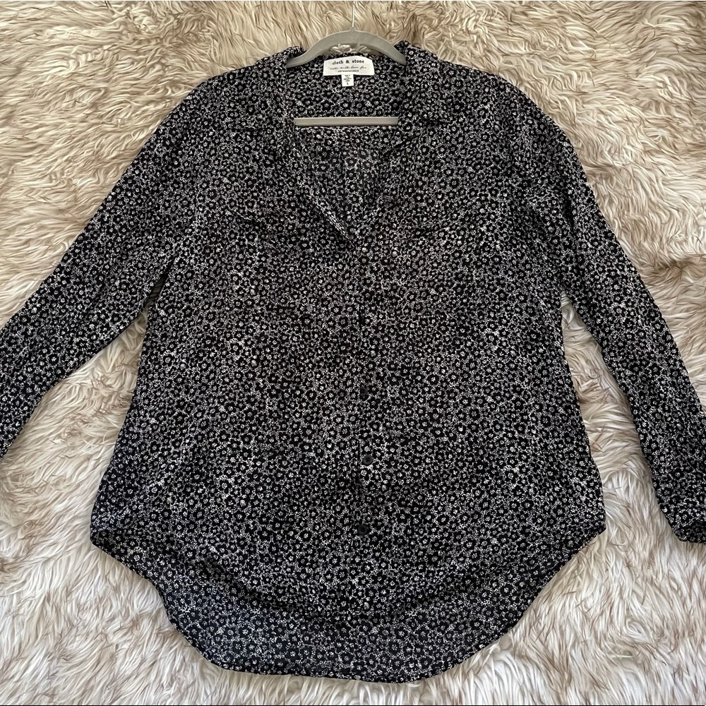 Cloth & Stone Button Up Full Sleeve Blouse